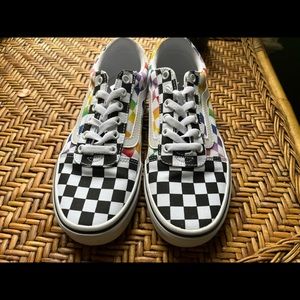 VANS Authentic Checkerboard Platform Skate Shoes women’s 7.5